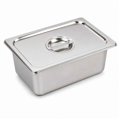Commercial Stainless Steel GN 2/3 150mm Deep Gastronorm Bain Marie Buffet Steam Table Food Pan with Lid In Australia - Darrahopens