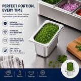 Commercial Stainless Steel GN 1/9 100mm Deep Gastronorm Bain Marie Buffet Steam Table Food Pan In Australia - Darrahopens
