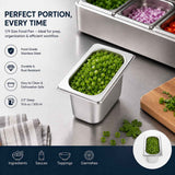 Commercial Stainless Steel GN 1/9 150mm Deep Gastronorm Bain Marie Buffet Steam Table Food Pan In Australia - Darrahopens
