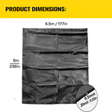 Heavy Duty 0.5mm HDPE Pond Liner Waterproof Sheet 4.5m x 6m for Garden & Fish Ponds