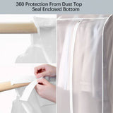90cm Clothes Dust Cover Wardrobe Cloth Cover Clothes Storage Bag For Garments Suits Dresses Coats