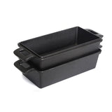 2-in-1 Cast Iron Bread Loaf Pan Tin with Lid �C Dual Use Baking Dish with Ergonomic Handles, Pre-Seasoned for Oven Cooking