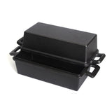 2-in-1 Cast Iron Bread Loaf Pan Tin with Lid �C Dual Use Baking Dish with Ergonomic Handles, Pre-Seasoned for Oven Cooking