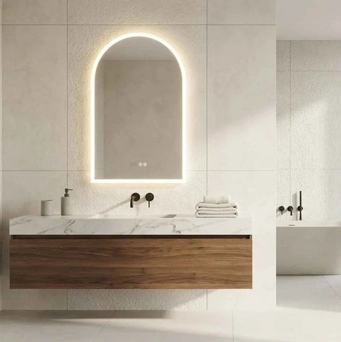 Interior Ave - 90 x 60cm Arched LED Bathroom Mirror