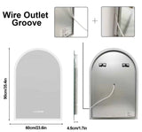 Interior Ave - 90 x 60cm Arched LED Bathroom Mirror