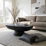 Interior Ave - Korra Sculptural Black Stone Coffee Table