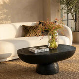 Interior Ave - Korra Sculptural Black Stone Coffee Table