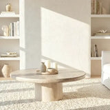 Nobu Round Sculptural Stone Coffee Table - Natural Stone 70cm In Australia - Darrahopens