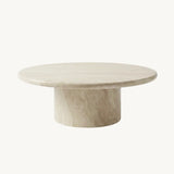 Nobu Round Sculptural Stone Coffee Table - Natural Stone 70cm