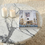 Nobu Round Sculptural Stone Coffee Table - Panda Marble Finish In Australia - Darrahopens