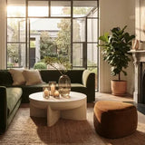 Zelda Sculptural Stone Coffee Table - Sand Textured Finish