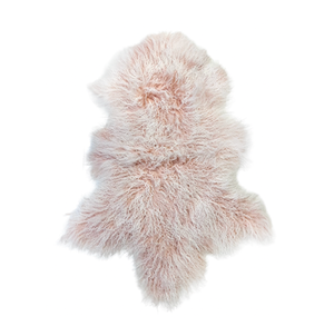 Interior Ave - Mongolian Fur Throw - 90CM - Pink Snow