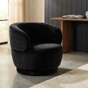 Interior Ave - Luna Swivel Armchair - Black In Australia - Darrahopens