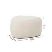 Interior Ave - Cove Pebble Ottoman - Vanilla In Australia - Darrahopens