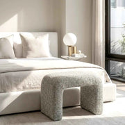 Interior Ave - Hendrix Arched Textured Ottoman - Frosted Stone In Australia - Darrahopens