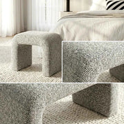 Interior Ave - Hendrix Arched Textured Ottoman - Frosted Stone In Australia - Darrahopens