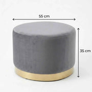 Interior Ave - Monaco Round Ottoman - Ocean In Australia - Darrahopens