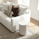 Muse Textured Side Table - Fossil