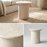 Nobu Sculptural Stone Side Table - Matte Natural Stone In Australia - Darrahopens