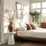 Interior Ave - Veneta Stone Side Table - Calacatta Ivory Finish