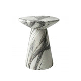 Interior Ave - Veneta Stone Side Table - Panda Marble Finish