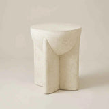 Interior Ave - Zelda Sculptural Stone Side Table – Sand Textured Accent