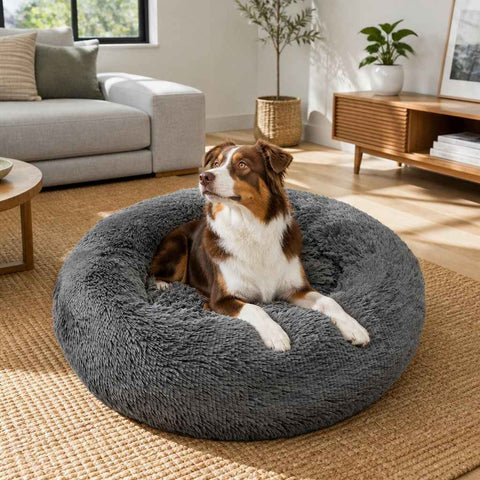 Dog Pet Cat Mat Puppy Warm Soft Cotton Washable Reusable Calming Bed Dark Gray In Australia - Darrahopens