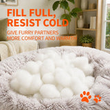 Pet Dog Bedding Warm Plush Round Comfortable Nest Comfy Sleep Kennel XXL