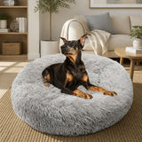Pet Dog Bedding Warm Plush Round Comfortable Nest Comfy Sleep Kennel XXL