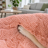 Pet Dog Bedding Warm Plush Round Comfortable Nest Comfy Sleep kennel Pink M 70cm
