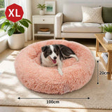 Pet Dog Bedding Warm Plush Round Comfortable Nest Comfy Sleep kennel Pink XL 100 In Australia - Darrahopens
