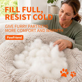 Pet Dog Bedding Warm Plush Round Comfortable Nest Comfy Sleeping kennel Green Large 90cm