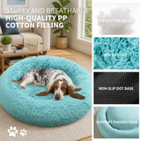 Pet Dog Bedding Warm Plush Round Comfortable Nest Comfy Sleeping kennel Green Large 90cm In Australia - Darrahopens