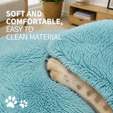 Pet Dog Bed Warm Plush Round Comfortable Nest Comfy Sleeping kennel Green M 70cm In Australia - Darrahopens