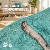 Pet Dog Bedding Warm Plush Round Comfortable Nest Comfy Sleep kennel Green 100cm