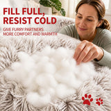 Pet Dog Bedding Warm Plush Round Comfortable Nest Comfy Sleep kennel Green 100cm