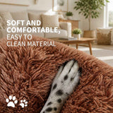 Dog Cat Pet Calming Bed Washable ZIPPER Cover Warm Soft Plush Round Sleeping 100 In Australia - Darrahopens