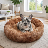 Dog Cat Pet Calming Bed Warm Soft Plush Round Nest Comfy Sleeping Kennel Cave 70 In Australia - Darrahopens