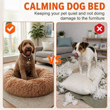 Dog Cat Pet Calming Bed Warm Soft Plush Round Nest Comfy Sleeping Kennel Cave 70 In Australia - Darrahopens