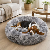 Dog Cat Pet Calming Bed Washable ZIPPER Cover Warm Soft Plush Round Sleeping 70 In Australia - Darrahopens