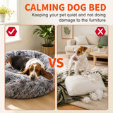 Dog Cat Pet Calming Bed Washable ZIPPER Cover Warm Soft Plush Round Sleeping 70 In Australia - Darrahopens