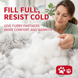 Dog Cat Pet Calming Bed Washable ZIPPER Cover Warm Soft Plush Round Sleeping 70 In Australia - Darrahopens