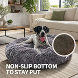 Dog Cat Pet Calming Bed Washable ZIPPER Cover Warm Soft Plush Round Sleeping 70 In Australia - Darrahopens