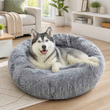 Pet Dog Cat Calming Bed Warm Soft Plush Sleeping Kennel Removable Washable 120cm In Australia - Darrahopens