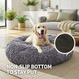 Pet Dog Cat Calming Bed Warm Soft Plush Sleeping Kennel Removable Washable 120cm