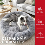 Dog Cat Pet Calming Bed Washable ZIPPER Cover Warm Soft Plush Round Sleeping 100