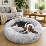 Pet Bed Dog Cat Large Beds Calming Warm Soft Cushion Mattress Plush Comfy 90cm In Australia - Darrahopens
