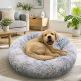 Pet Bed Dog Cat Large Beds Calming Warm Soft Cushion Mattress Plush Comfy 90cm