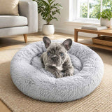 Dog Cat Pet Calming Bed Warm Soft Plush Round Nest Comfy Sleeping Washable Zip In Australia - Darrahopens