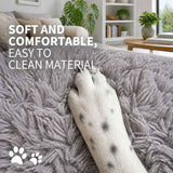 Dog Cat Pet Calming Bed Washable ZIPPER Cover Warm Soft Plush Round Sleeping 120cm In Australia - Darrahopens